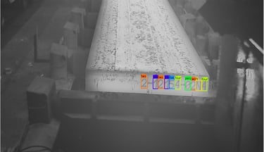 a large metal pipework with a colorful colored squares