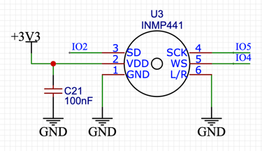 Schematic for ESP CW trainer microphone circuit