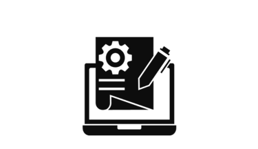 an icon representing content creation