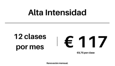 plan de alta intensidad