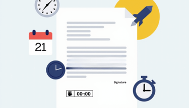 a paper with a clock on it