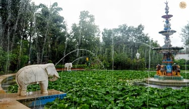 Marble pavilions, floral corners, and misty fountains capturing the serene beauty of Saheliyon ki Bari Udaipur Rajasthan.