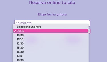 Paso 5. Selección de la hora