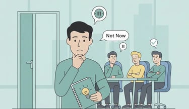 Investor signaling “not now” based on founder readiness and decision maturity, not lack of traction.