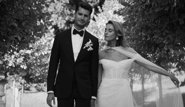 Cinematic wedding film of Kamilė and William Charles, an elegant wedding story by Medus House.