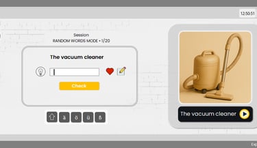 Typical learning session in Explorino