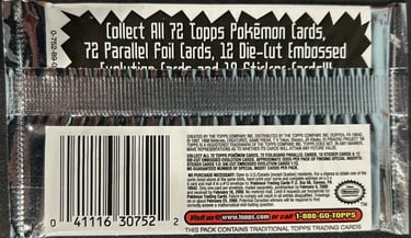 Booster Topps Pokémon The First Movie us back