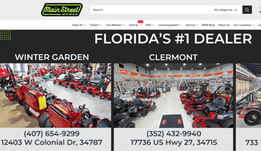 Main Street Mower Shop website image link that I worked on prior to starting this company.