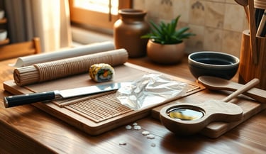 tools needed for making sushi