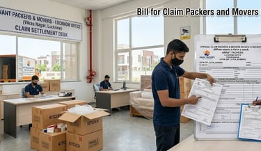 Bill for Claim Packers and Movers in Vikas Nagar Lucknow