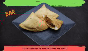 Bar Samosa – A bold and flavorful twist on the classic, perfect for snack lovers.