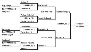 Winter tournament mens playoff bracket