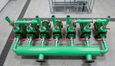Manifold de bombeo de agua