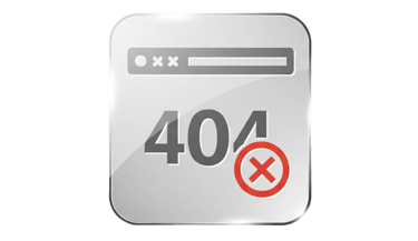 Icono 3D gris con número 404 y equis roja, simboliza página no encontrada o error de enlace en Egremy Digital.