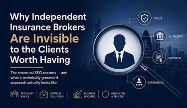 Why independent insurance brokers are invisible to clients, showing Trust, Authority, and Expertise 