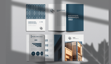 Maquette mise en page catalogue magazine charte graphique