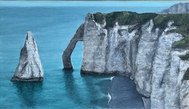 Tableau à l'huile - Etretat