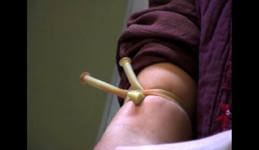 Video still from Resisting the Patient Body — Sarah and Ruggero Pini, Journal of Embodied Research 
