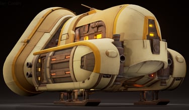 a futuristic looking spaceship - like object with a futuristic design