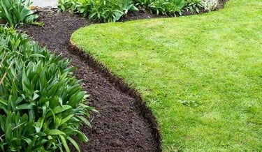 lawn & garden bed freshly edged