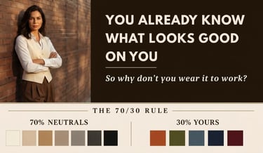 workwear capsule wardrobe 70 30 rule for women — you already know what looks good and how to wear it