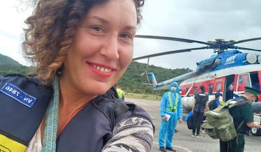traslado en helicóptero en tiempos complicados