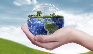 Globe représentant la nature