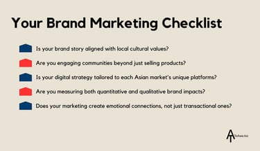 Your Brand Marketing Checklist for Asia | ToAsia.biz