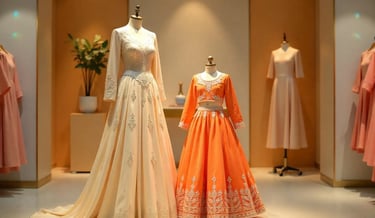 Custom kids wear and bridal gown