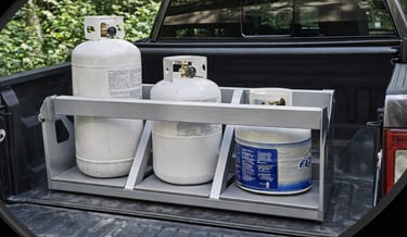 propane tank hauling, propane tank holder for truck