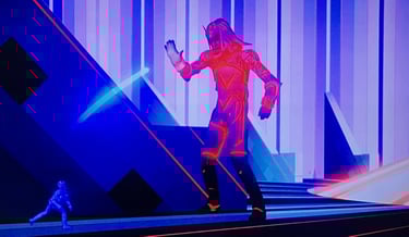 Tron - Flinging Frisbees at a Giant