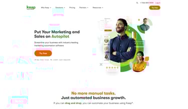 Keap Homepage