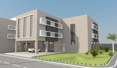 Modern commercial building in Indore, designed by Bhavans Civiltech LLP