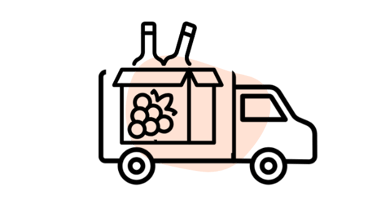 online wine delivery icon