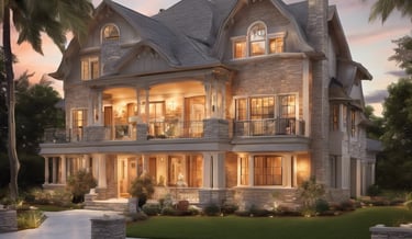 A large house with windows