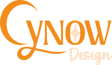Logo Cynow Design en orange et crème