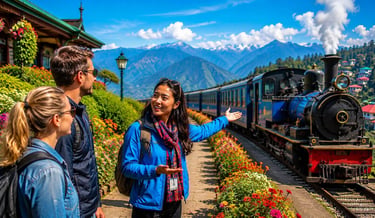 A ride in Darjeeling Toy Train