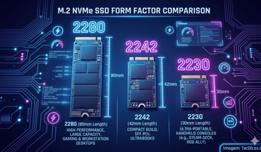 Entendendo os Tamanhos de SSD M.2: O que Significam os Números