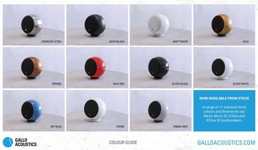 Gallo Acoustics Colour Chart