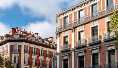 Edificios en barrio de Salamanca en Madrid