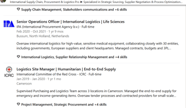 LinkedIn profile sample