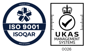 ISO 9001 logo showing certification  
