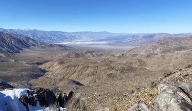 Looking at the Saline Valley from the Hunter Mountain, Death Valley National Park