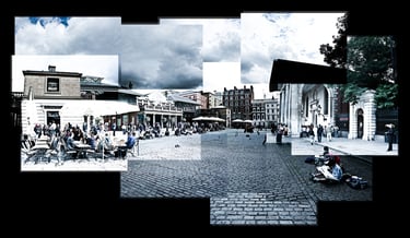 A massive joiner composition of the outside of Covent Garden