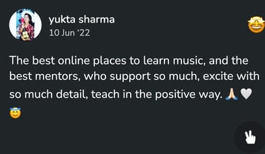 A student's review about our musciwale's online music class