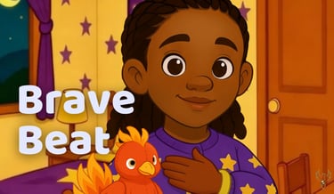 Thumbnail for Brave Beat Movement featuring Xyla in her bedroom with her hand over her heart beside