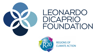 a logo for the Leonardo Dicaprio foundation