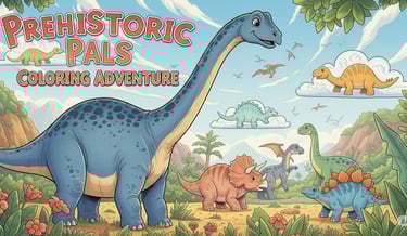 sampul ebook mewarnai dengan tema dinosaurus
