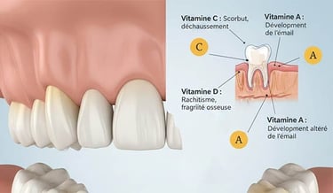 Carences en Fer et en Vitamines sur les dents et gencives, conséquences hygiene-precision.com