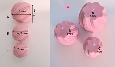 100% natural pink pearl colored twisted candle from eclatdeluciole.fr